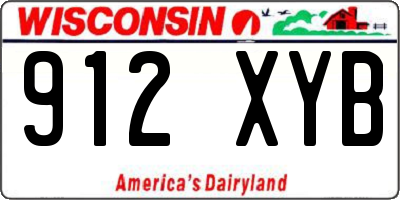 WI license plate 912XYB