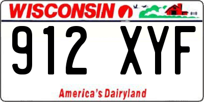 WI license plate 912XYF