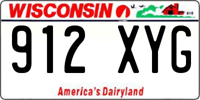 WI license plate 912XYG