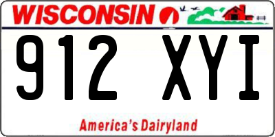 WI license plate 912XYI