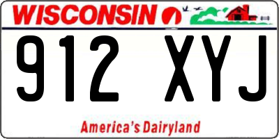 WI license plate 912XYJ