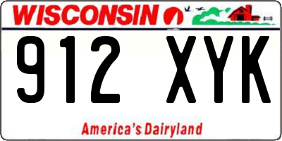 WI license plate 912XYK