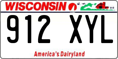 WI license plate 912XYL