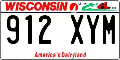 WI license plate 912XYM