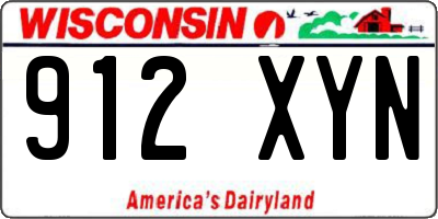 WI license plate 912XYN