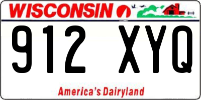 WI license plate 912XYQ
