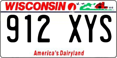 WI license plate 912XYS