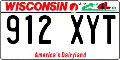 WI license plate 912XYT