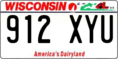 WI license plate 912XYU