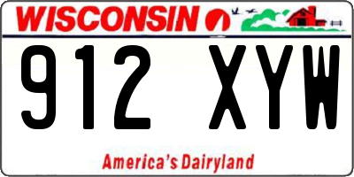 WI license plate 912XYW