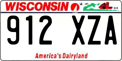 WI license plate 912XZA