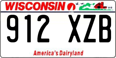 WI license plate 912XZB