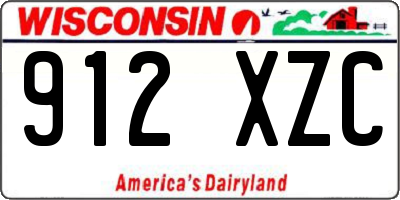 WI license plate 912XZC