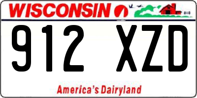 WI license plate 912XZD