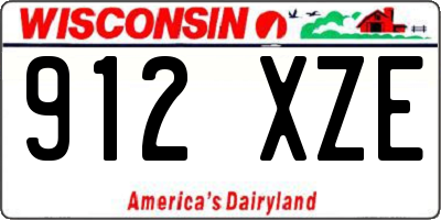 WI license plate 912XZE