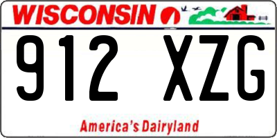 WI license plate 912XZG
