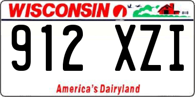 WI license plate 912XZI