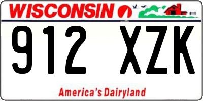WI license plate 912XZK