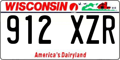 WI license plate 912XZR