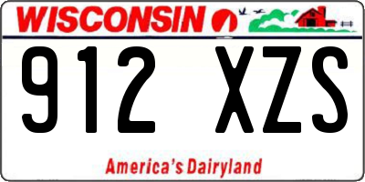 WI license plate 912XZS