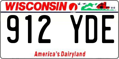 WI license plate 912YDE