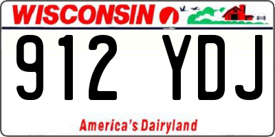 WI license plate 912YDJ