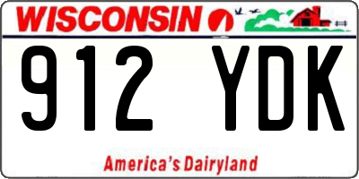 WI license plate 912YDK