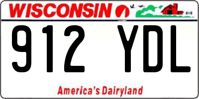 WI license plate 912YDL