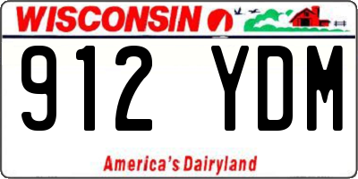 WI license plate 912YDM