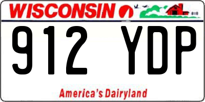 WI license plate 912YDP