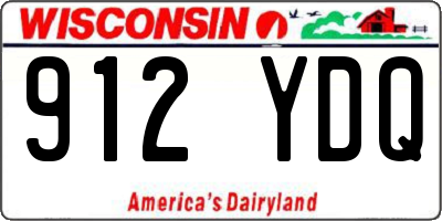 WI license plate 912YDQ