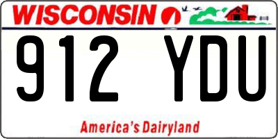 WI license plate 912YDU
