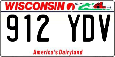WI license plate 912YDV