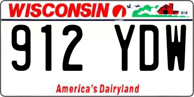 WI license plate 912YDW