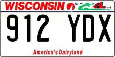 WI license plate 912YDX