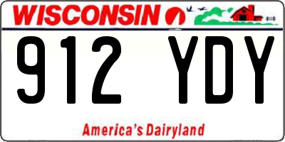 WI license plate 912YDY