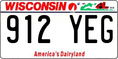 WI license plate 912YEG