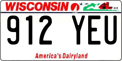 WI license plate 912YEU