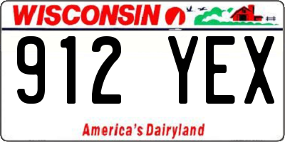 WI license plate 912YEX