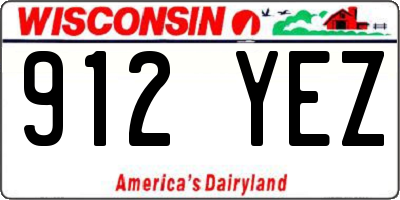 WI license plate 912YEZ