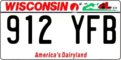 WI license plate 912YFB