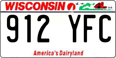 WI license plate 912YFC