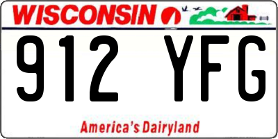 WI license plate 912YFG