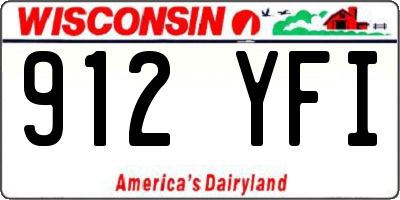 WI license plate 912YFI
