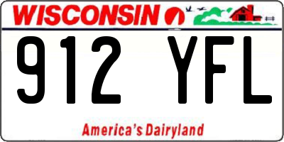 WI license plate 912YFL