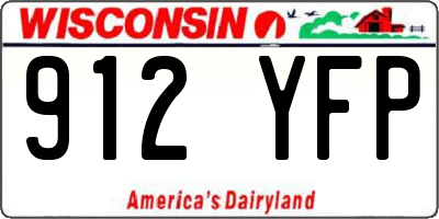 WI license plate 912YFP