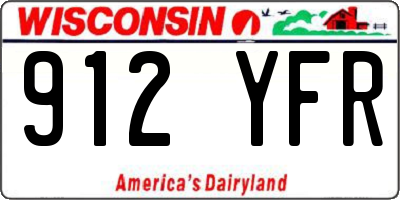 WI license plate 912YFR