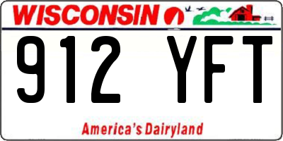 WI license plate 912YFT