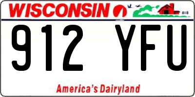 WI license plate 912YFU