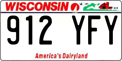 WI license plate 912YFY
